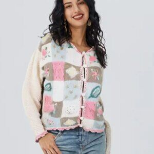 EXTRA TOUCH Petites Vintage Grandma Sweater Size PM